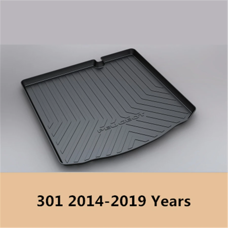 

YJ99 Custom Fit For Peugeot 301 2014 2015 2016 17 18 2019 TPO Car Cargo Rear Trunk Mat Boot Liner Tray All Weather Waterproof