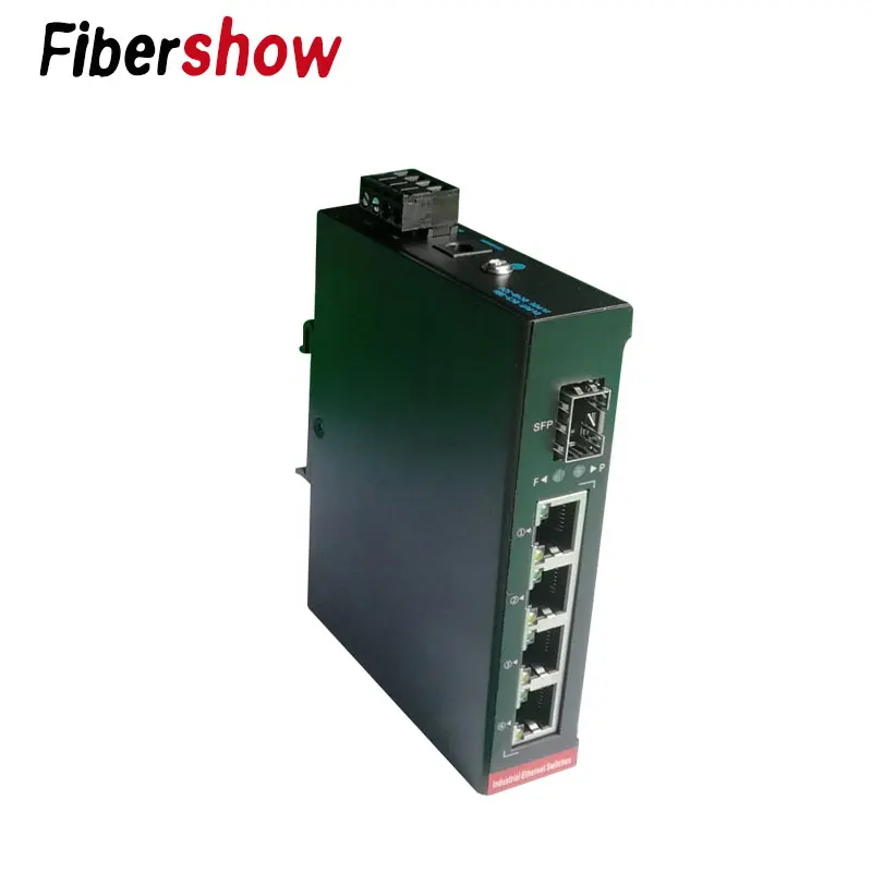 Промышленный Коммутатор Ethernet 10/100/1000 м сетевой сигнал усиленный din-рейка Тип 4 порта Ethernet 1 SFP волокно