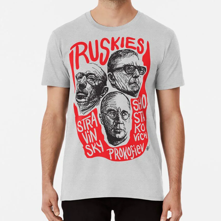 Ruskies-Russian Composers T shirt stravinsky prokofiev shostakovich russian composers classical music Oversized Asian Size S~5XL