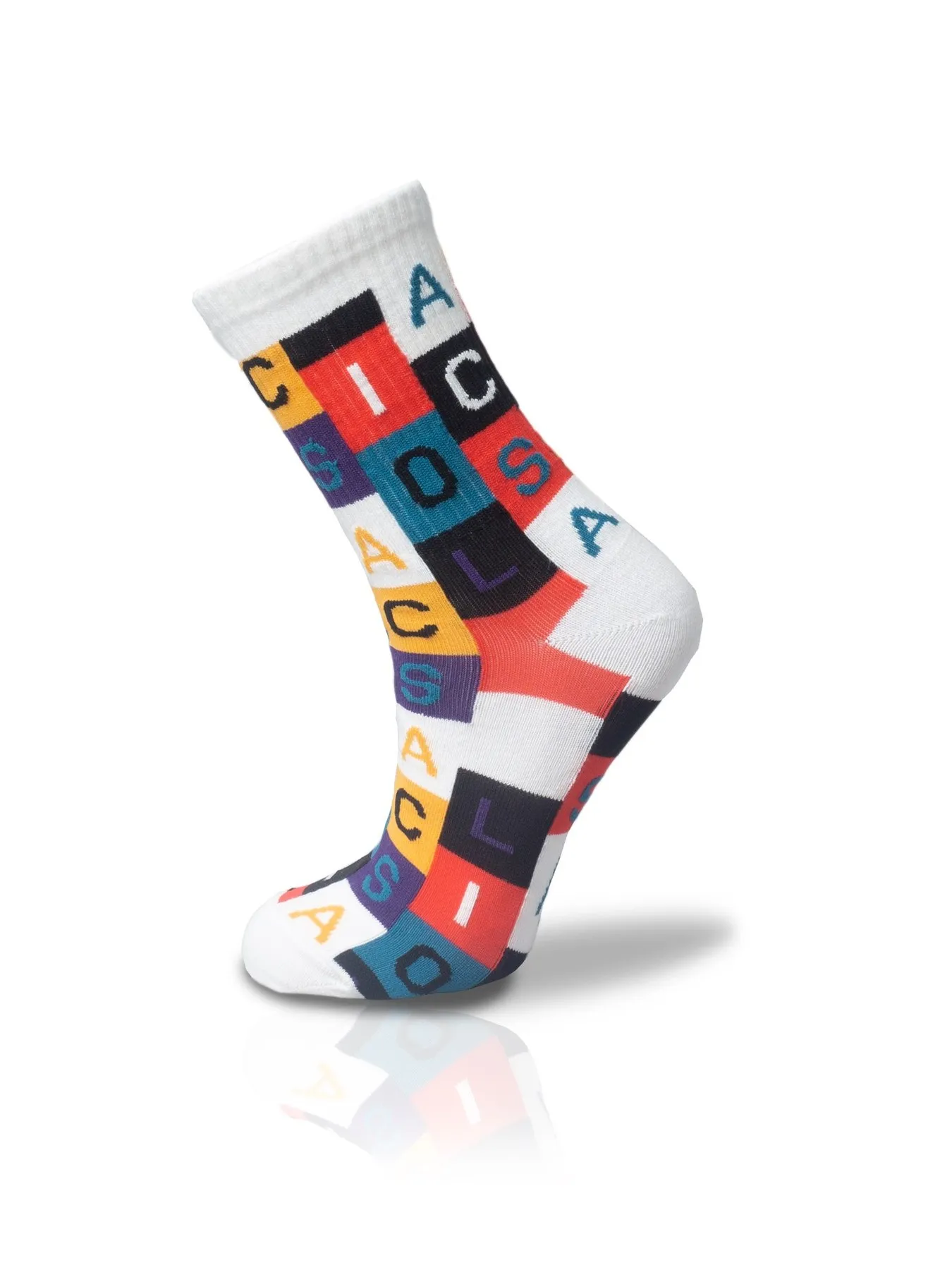 

Colorful Checkered Alphabet Tennis Socks Unisex 36-42