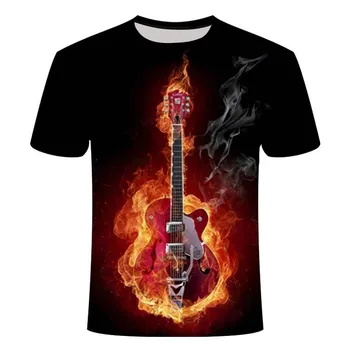 

20203DT shirt flame men's t-shirt casual t-shirt 3D style pattern flame t-shirt fashion trend flame men's t-shirt