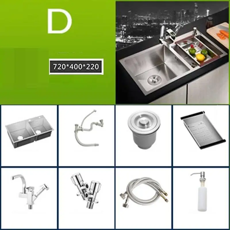 Version V Ze Stali Nierdzewnej Evier Inox Keuken Gootsteen Wasbak кухня Куба Fregadero De Cocina Pia Cozinha мойка для овощей - Цвет: Version V