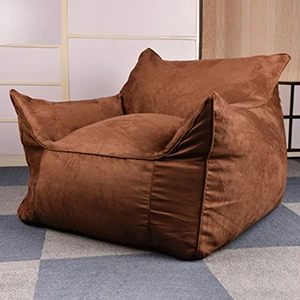 Кресло мешок диван для отдыха стулья сиденье мебель для гостиной без заполнения ленивая подушечка на сиденье Beanbags Levmoon Beanbag стул оболочки - Цвет: Suede-Earth
