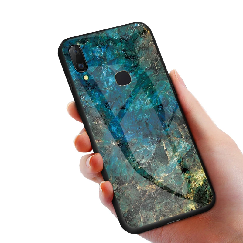 Auroras ЧЕХОЛ ДЛЯ VIVO Y93 Lite Роскошная текстура мраморного камня закаленное стекло крышка для VIVO Y95 Y91 чехол VIVO Y91i