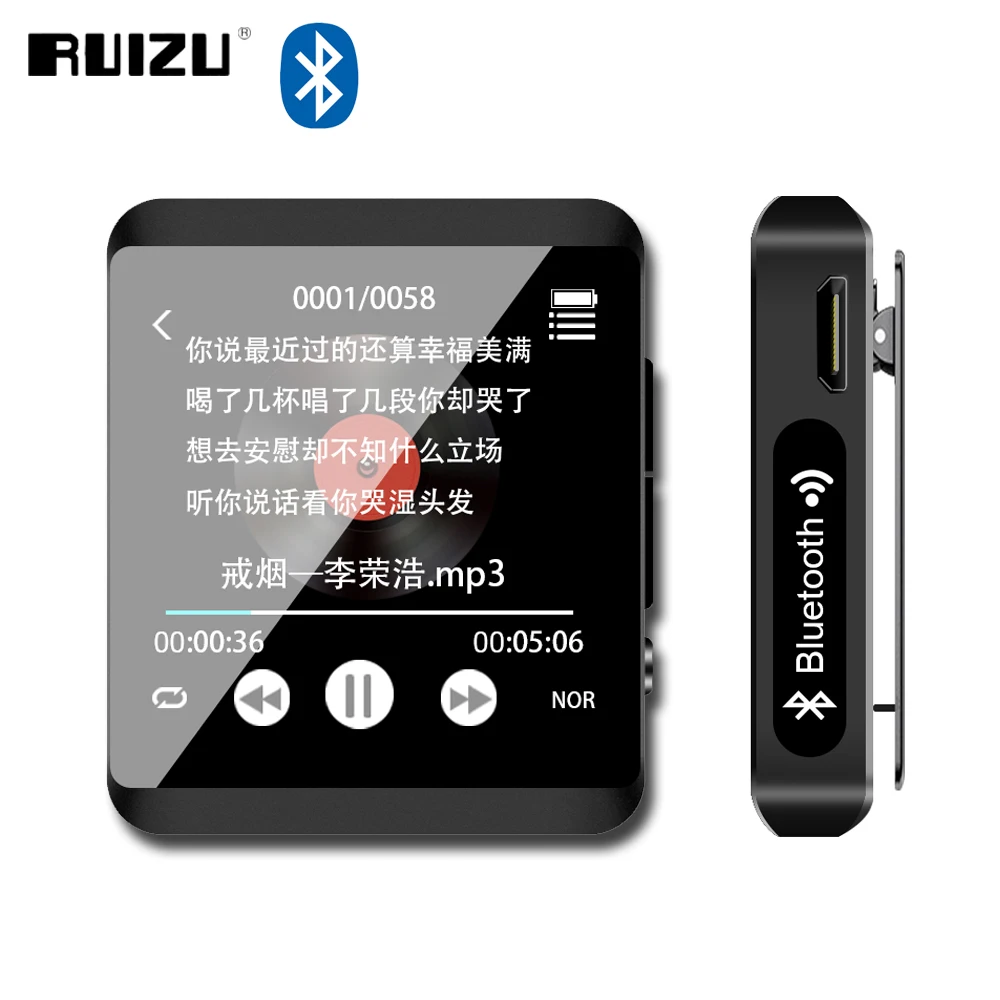 RUIZU M5 Full Touch Screen MP3 Player 8GB 16GB