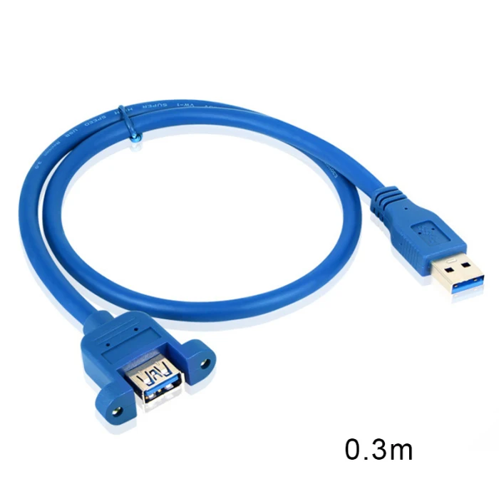 Горячий USB3.0 удлинитель мужчин и женщин с винтовым креплением разъем для ПК жесткий диск