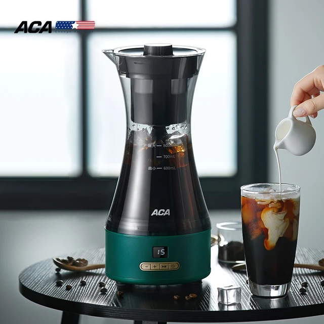 Cafetera pequeña eléctrica para el hogar, máquina de café de extracción en  frío de 220V, para té, zumo de fruta, Café Americano fría - AliExpress