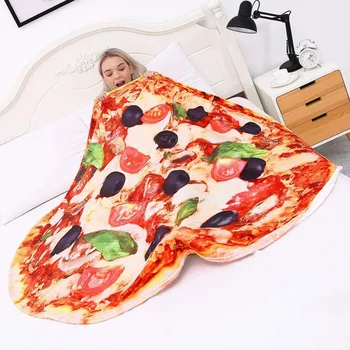 

120cm Super Soft Warm Flannel Burrito Blankets Round Shape Airplane Travel Throw Coral Fleece Tortilla Nap Wrap Blankets Funny