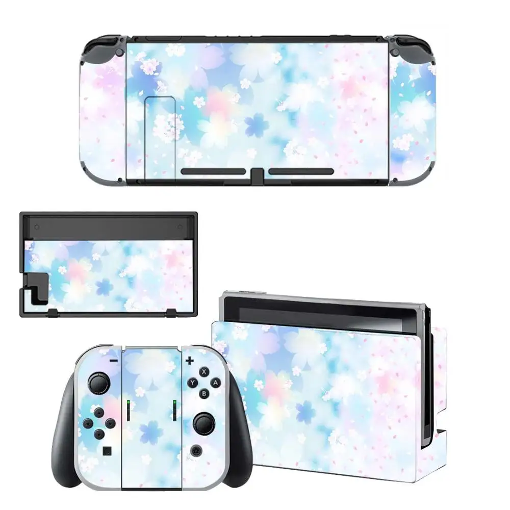 Наклейка для Nintendo Switch с розовыми цветами наклейка s консоли и винилового