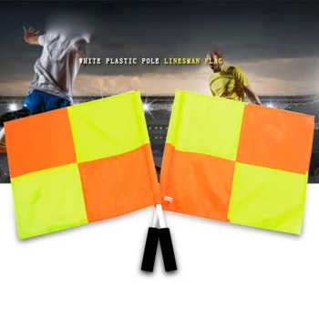 

Soccer Referee Flags Professional Fair Play Football Linesman Flags With Storage Bag Sports Game Referee Team Equipment