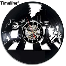 Виниловая запись настенные часы в винтажном стиле светодиодный виниловые часы котенок искусство бесшумный креативный Простой Современный дизайнерский Декор часы 3D Watche часы настенные