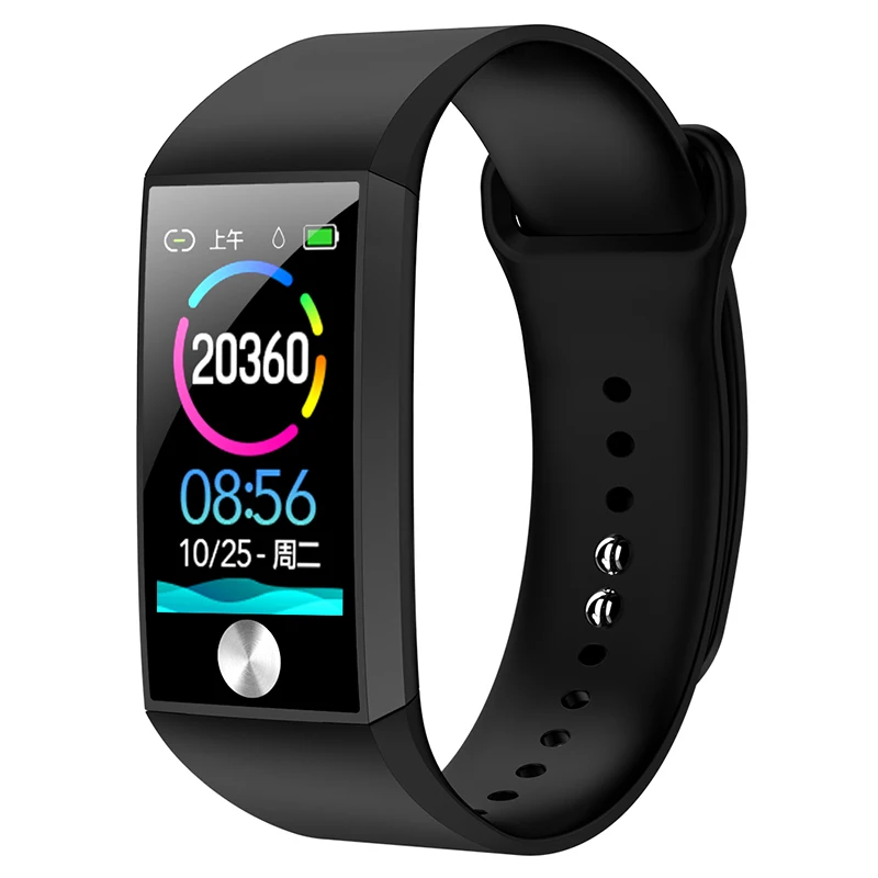 Smartband Black S28 Smartband кровяное давление смарт-браслет пульсометр PPG ECG умный Браслет фитнес-трекер Электроника браслет - Цвет: Smartband Black
