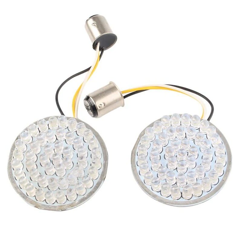 Red light 2 дюйма 48-Led ксеноновые фары Drl Янтарный указатель поворота для Харли Дэвидсон модель 1157 розетки - Цвет: Red light