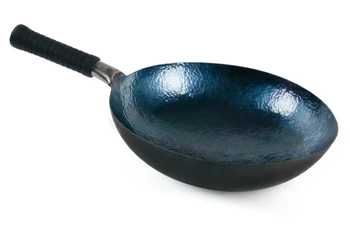 

manual Cast Iron Wok Cooking Pot No Coating Traditional Handmade Old-fashioned Deep Frypan Cookware Kitchen