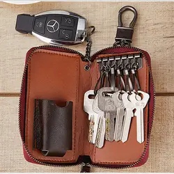 Автомобильный ключ сумка набор ключей для мужчин и женщин ретро талии Висячие Bluetooth Анти-потери кожаный держатель сумки Роскошный