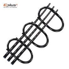 EPLUS czarny miękki rurki silikonowe wąż chłodnicy Intercooler silikonowy rurociąg uniwersalny pleciony rury 3 warstwy 1M wiele rozmiarów