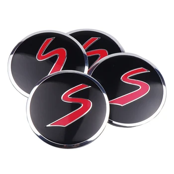

4PC 56MM Aluminium S Logo Car Wheel Hub Center Cap Emblem Sticker for Mini Cooper R50 R52 R53 R56 R57 R58 R60 Decals Accessorie
