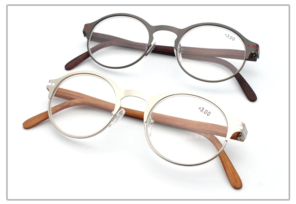 KAEDEK 2025 Lesebrille mit Holzmaserung für Damen und Herren, modische Brille, männlich, weiblich, Dioptrien – Detail 1