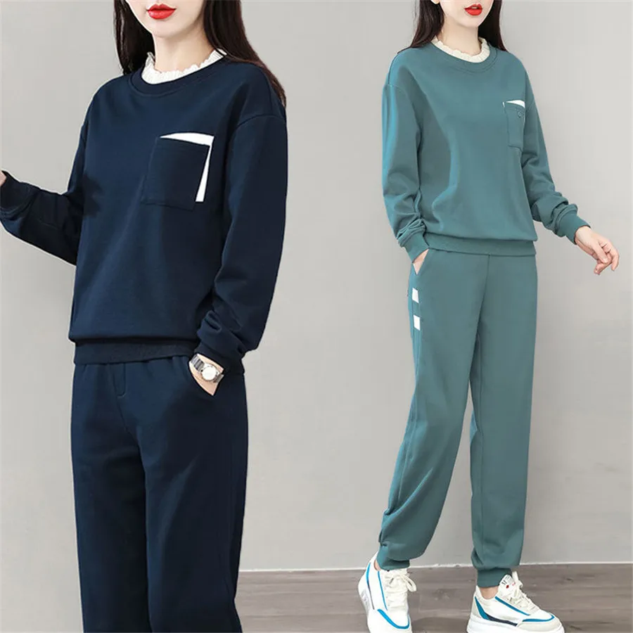 

Autumn New Two Piece Sets Women Long Sleeve Tops And casual Pants Matching Sets Fashion Tracksuit Women Sets M-5XL
