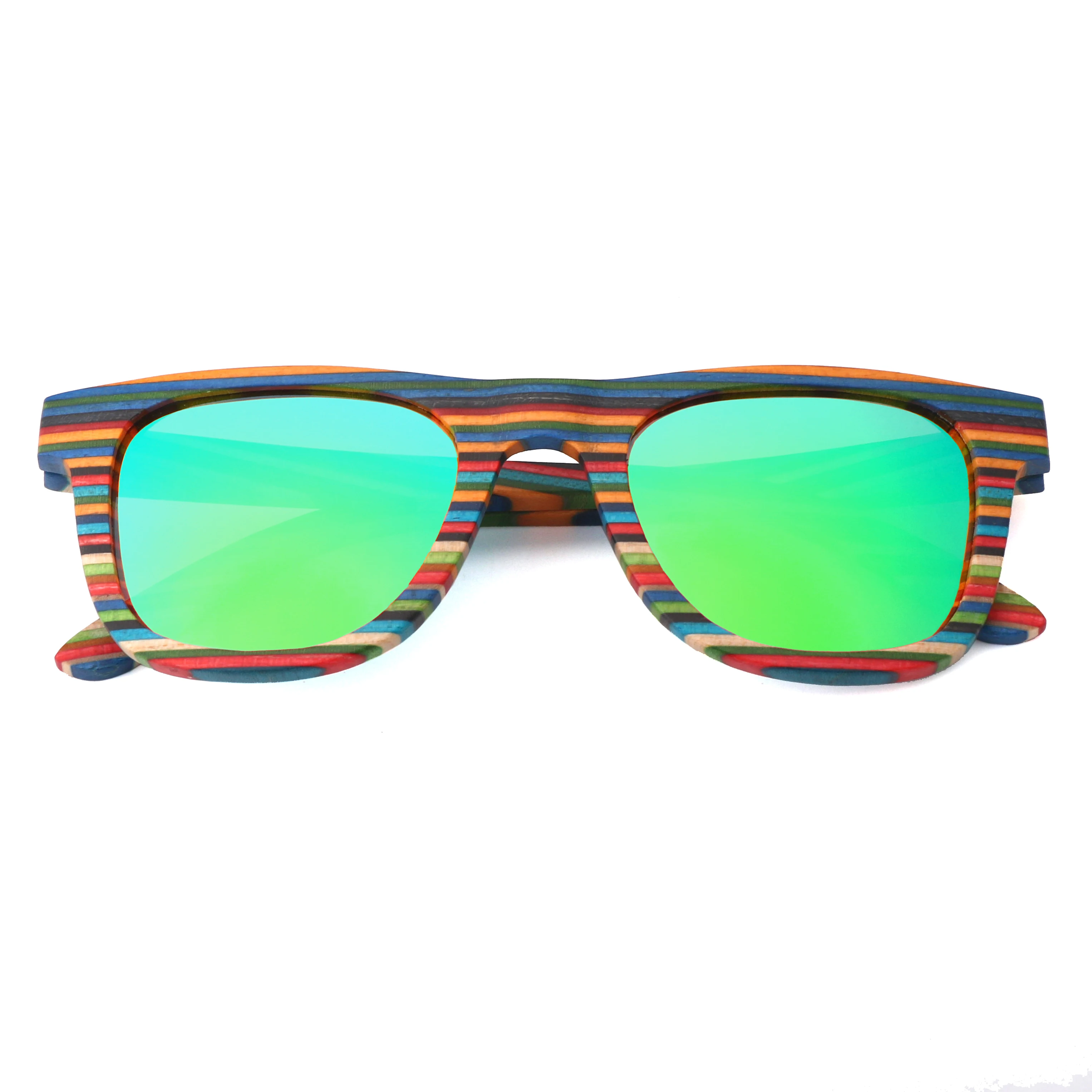 Роскошные новые красочные модные женские поляризационные очки для вождения солнцезащитные очки для женщин цветные деревянные очки ручной работы - Цвет линз: Зеленый