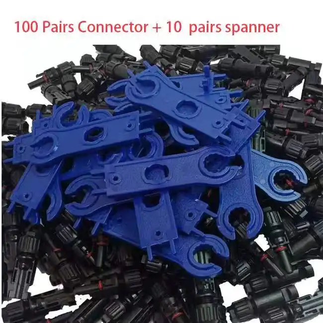 100 pairs 10 pairs 100 пар/лот, MC4 соединитель солнечной батареи MC4 соединители солнечной панели мужской и женский 30A 1000 В DC UL IP67 для солнечного кабеля - Цвет: 100 pairs 10 pairs