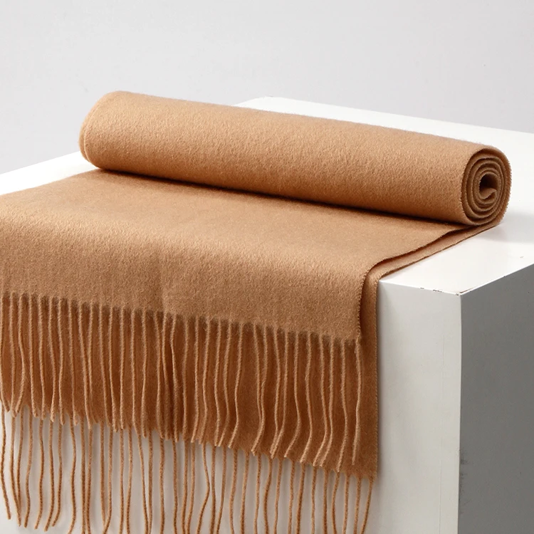 Winter Pure Long Cashmere Scarf Women Luxury Brand Real Cashmere Scarf Warm Thick Soft Solid Shawl Ladies Wrap Mallzona