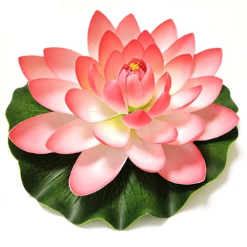

10 Pcs Simulation Lotus Realistic Lily Pad Artificial Water Floating Flowers