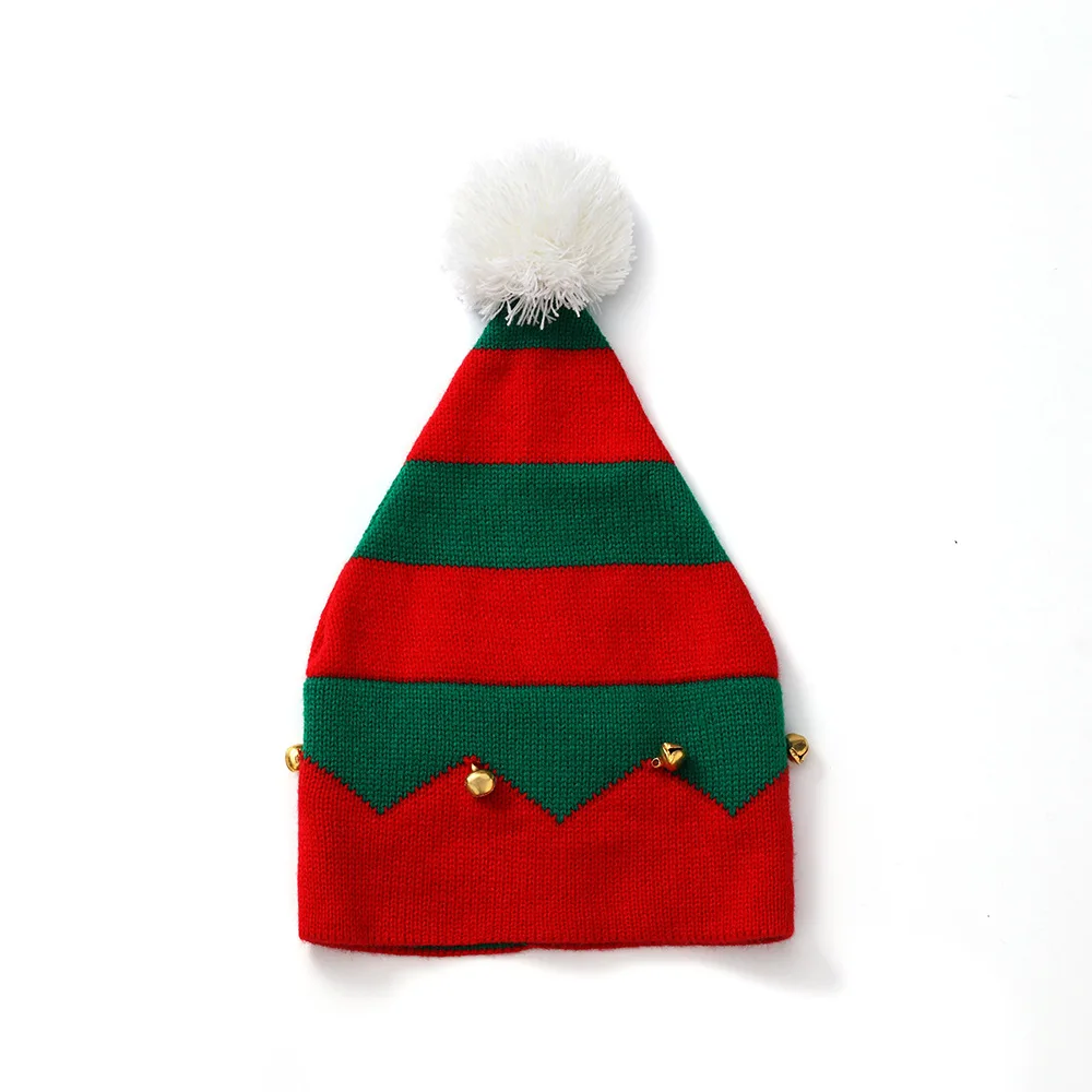 HOT Christmas Hat Santa Claus Snowflake Knitted Warm Cap For Kids Adults New Year Christmas Decor Ornaments Gifts