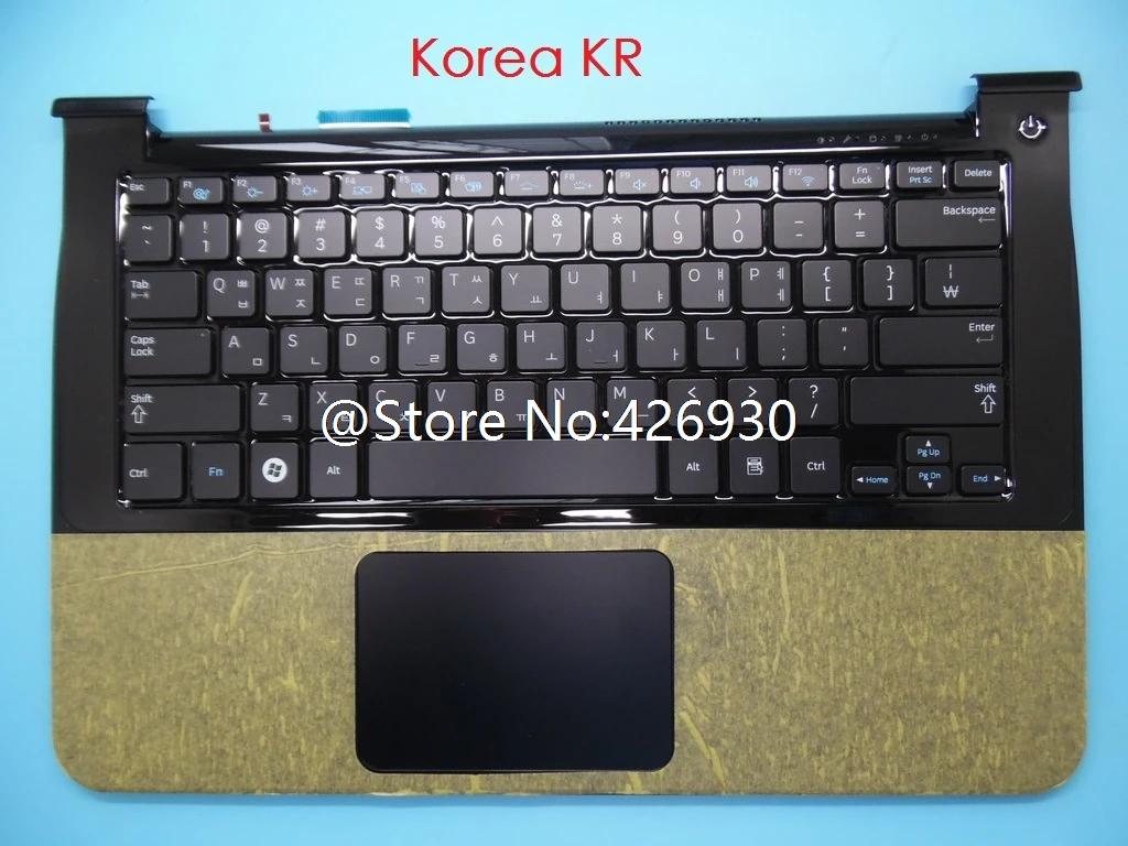Ноутбук Упор для рук и клавиатура Samsung NP900X3A 900X3A Корея KR Arabia AR с подсветкой тачпад