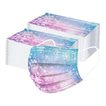 

100pc Children Fashion Masks Ice And Snow Snowflake Printed Mask Masque Mondmasker Disposable Protective Face Masks Mascarillas
