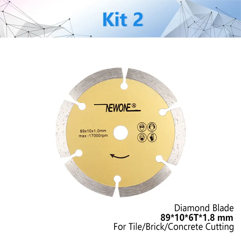 NEWONE Circular Saw Blade cutting disc For Wood/Metal/Plastic HSS Carbide Diamond Resin Blade Cutter Circular Mini Saw Blades - Цвет: kit2 Diamond blade