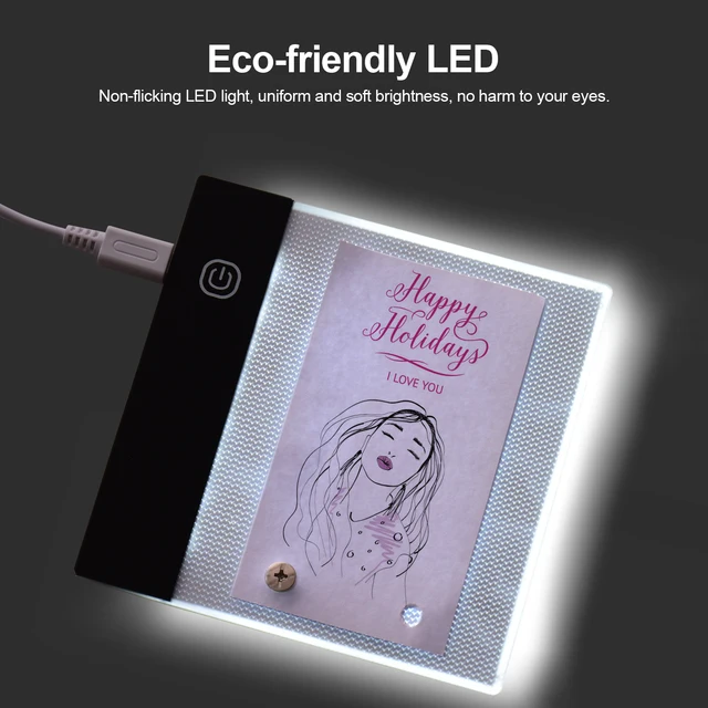 Flip Book Kit with Mini Light Pad LED Lightbox Tablet Design with Hole 300 Sheets Flipbook Paper Binding Screws for Drawing 3