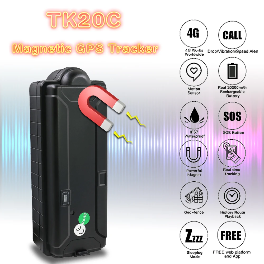 GPS трекер TK20C с большой батареей 20000 мАч 4G LTE|GPS-трекеры| |