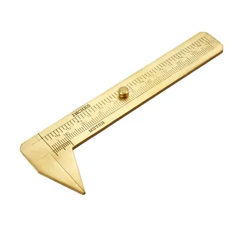 

uxcell Vernier Caliper 100mm 4 Inch Double Scale Copper Sliding Measuring Tool for Carver Carpenter and Mechanical Repairman
