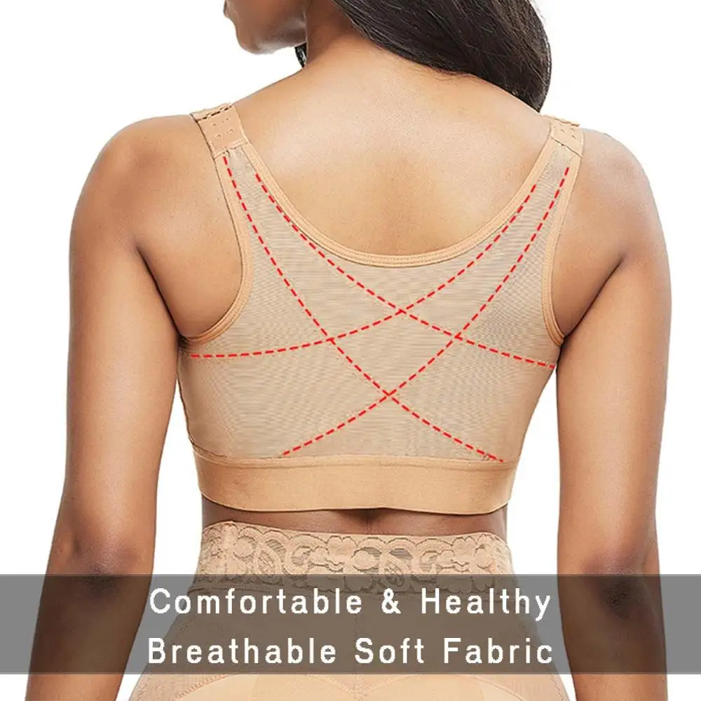 Lover-Beauty Fajas Womens Post-Surgical Bra Support with Adjustable Wide Strap Brassier Women Compression Bra for Post Surgery Lover-Beauty Fajas Womens Post-Surgical Bra Support with Adjustable Wide Strap Brassier Women Compression Bra for Post Surgery