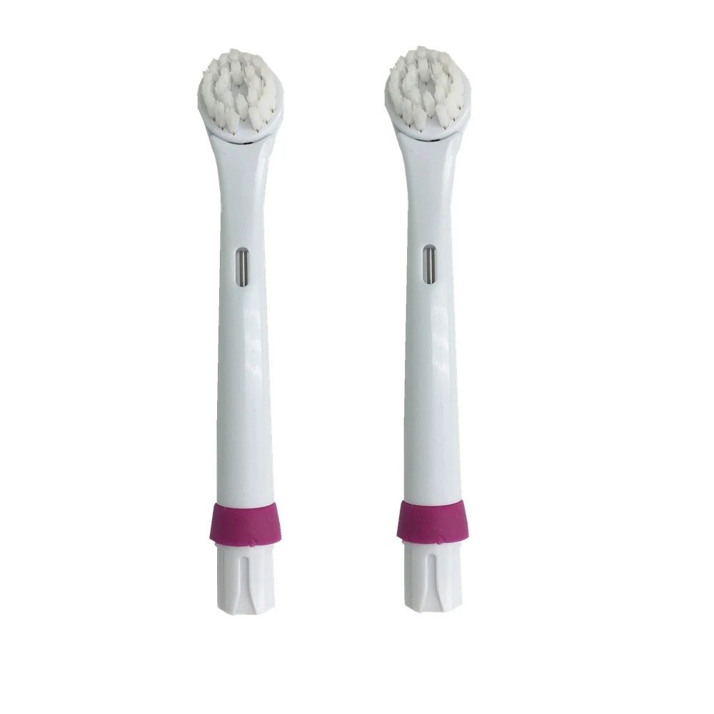 2 шт водяные импульсные ротационные насадки для электрической зубной щетки, профессиональные прецизионные Сменные электрические головки для детей - Цвет: 2 Purple