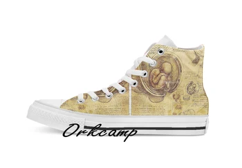 

View of a Fetus in the Womb,Ob Gyn Medical Custom Casual High Top lace-up Canvas shoes sneakers Drop shipping