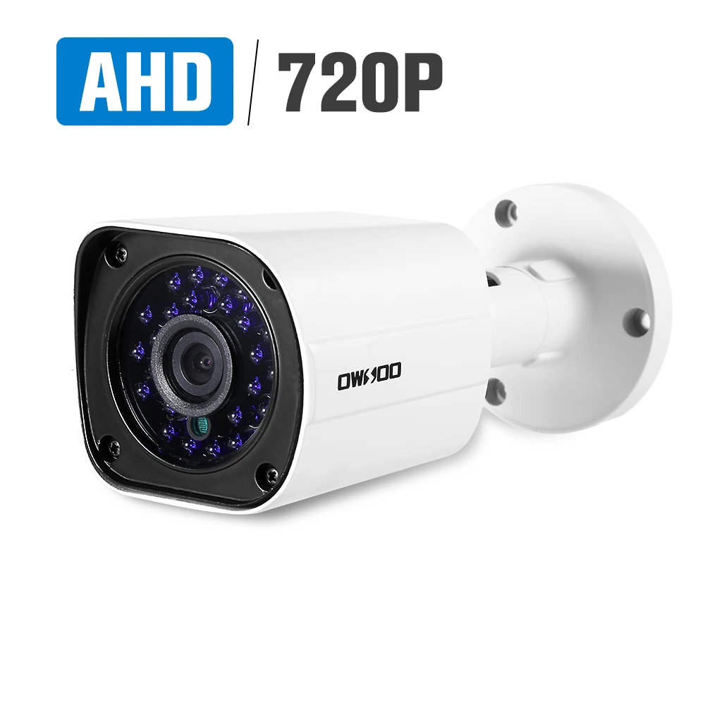 

OWSOO 720P AHD Bullet Waterproof CCTV Camera 1.0MP 1/4" CMOS 24pcs 3.6mm IR LEDS Night Vision IR-CUT Indoor Outdoor Security