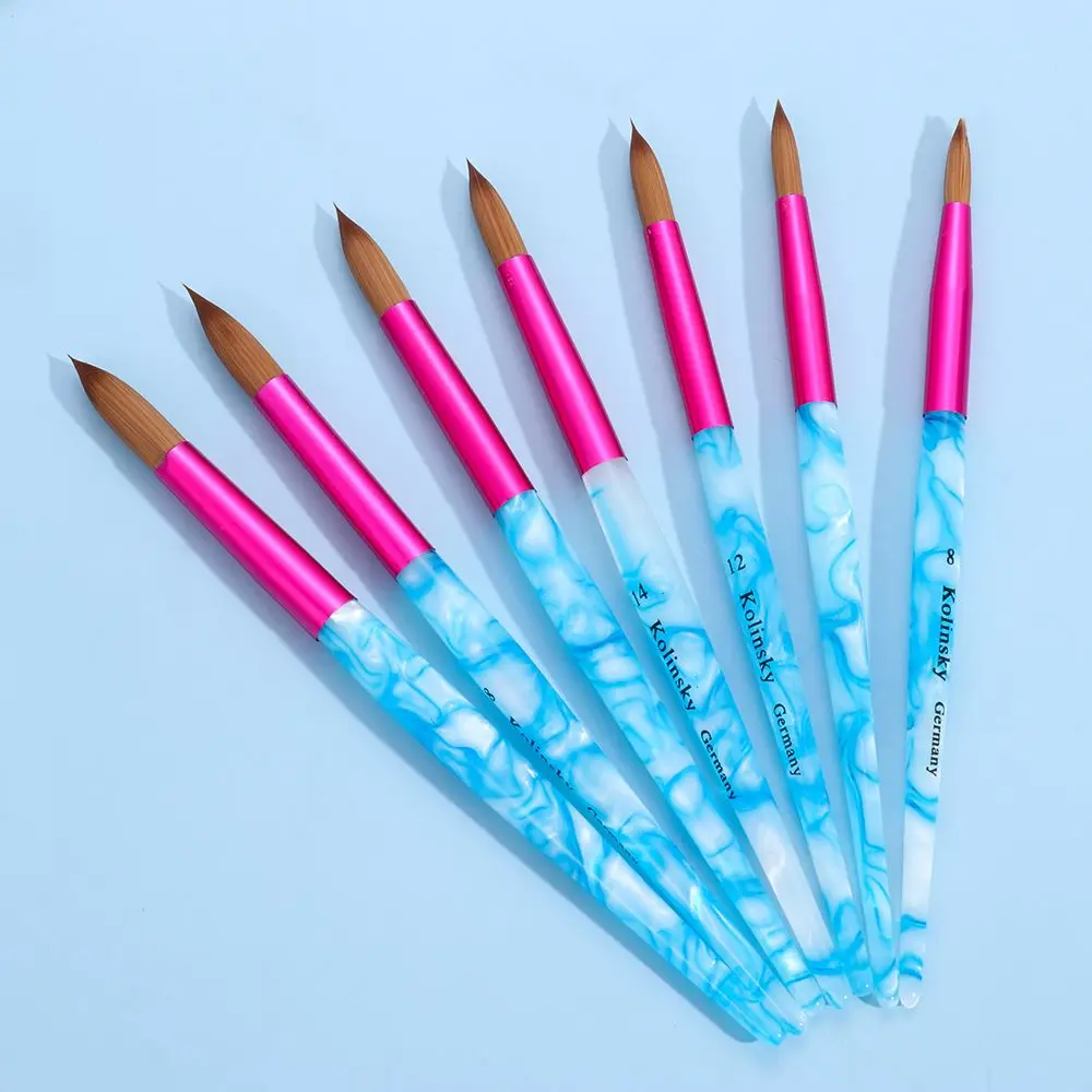 

1PC Fashion Acylic Powder Tool UV Gel Builder Carving Manicure Sable Nail Painting Brush Pen
