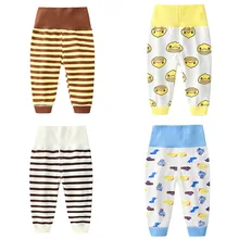 Новинка; одежда для малышей из чистого хлопка; термобелье с высокой талией для маленьких мальчиков и девочек; сезон весна-осень