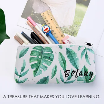 

IN Stock! Turtle leaf Pencil Case High Capacity Pen Bags Box Office School Supplies Stationery
