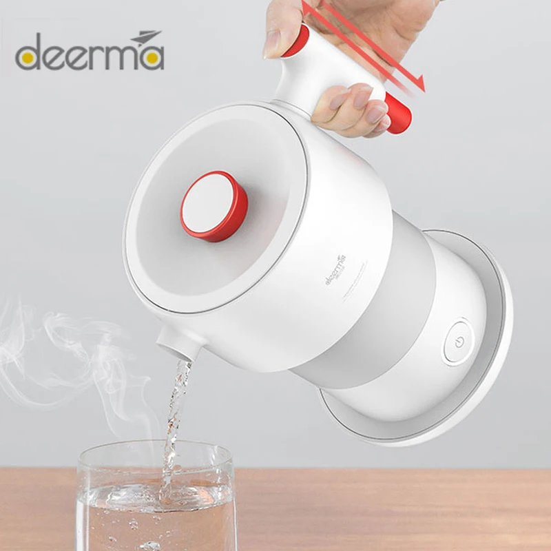 Deerma Portable Electric Kettle Foldable Electric Water Boiler Travel Electric Kettle for Heating Water 0.6L with Storage Bag