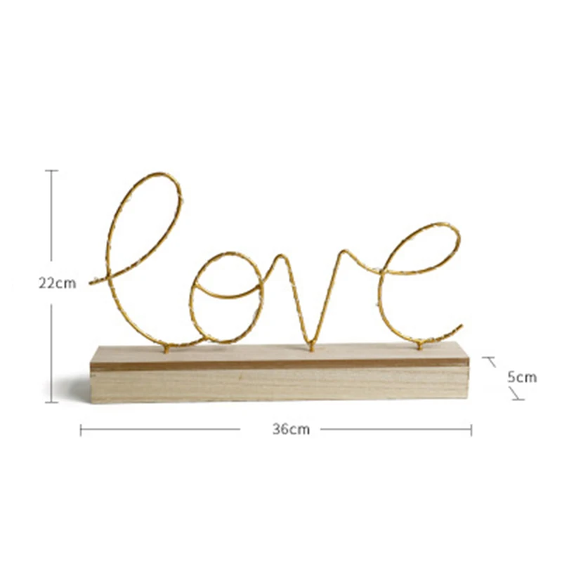

Traditional Wire Night light Desktop Decorative Love/Home Shape Letter Lamp for Living Room GQ999