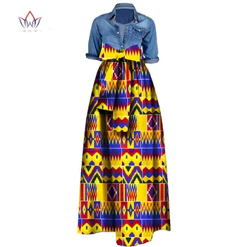 

Summer Woman Long Maxi Skirt For Women African Dashiki For Women Bazin Riche Robe Longue Femme Plus Size Skirt Natural Wy1036