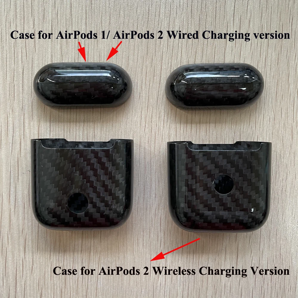 Чехол из углеродного волокна для Apple AirPods 1/2 Беспроводная зарядка Bluetooth наушники