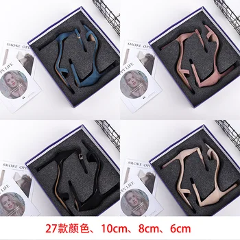 

Size 2019 summer super high heel sexy one-character buckle high heel sandals women's thin heel