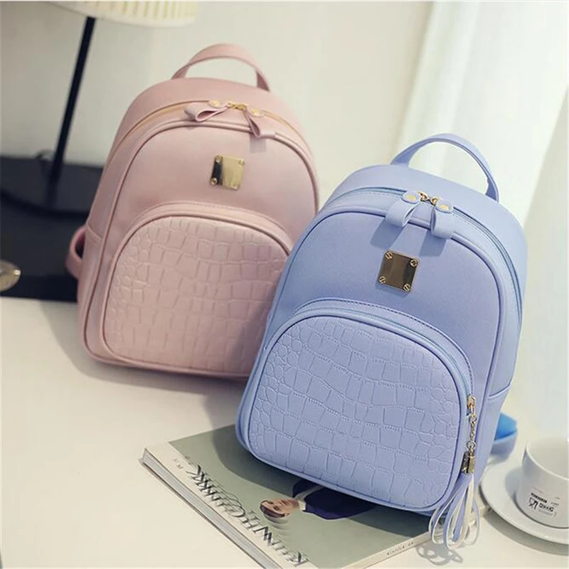Mochila De mujer con diseño de cocodrilo, Color sólido, informal, mochilas escolares, gran calidad, exquisita, bonita mochila para chica