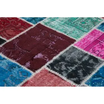 

179x246 Cm Multicolor Handmade Patchwork Rug-6x8 Ft
