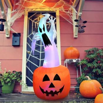 

150/180cm LED Terror Scary Halloween Decorations Pumpkin Inflatable Specter Haunted Ghost Outdoor Props Toy Park Playground Gift