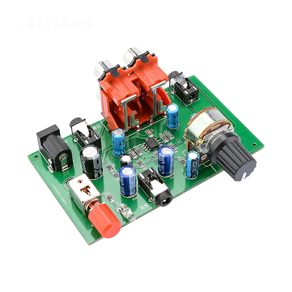 AIYIMA NE5532 Audio Signal Preamplifier Audio Board Gain 20db DIY Home Theater Headphone Driver Mini Amp RCA With Tone Control